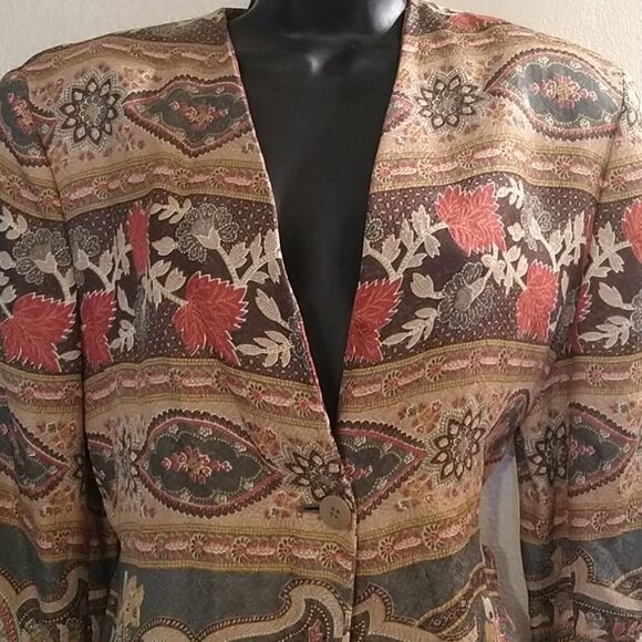 Silk Southwest Print Blazer - Picture 2 of 11